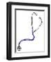 Medicine: stethoscope illustration-Neale Osborne-Framed Giclee Print