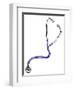 Medicine: stethoscope illustration-Neale Osborne-Framed Giclee Print