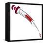 Medicine: syringe filled with blood-Neale Osborne-Framed Stretched Canvas