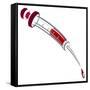 Medicine: syringe filled with blood-Neale Osborne-Framed Stretched Canvas