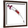 Medicine: syringe filled with blood-Neale Osborne-Framed Giclee Print