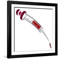 Medicine: syringe filled with blood-Neale Osborne-Framed Giclee Print