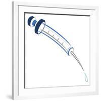 Medicine: syringe illustration-Neale Osborne-Framed Giclee Print