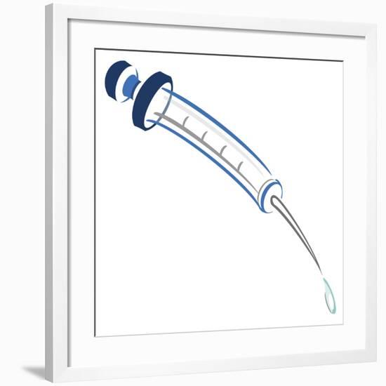 Medicine: syringe illustration-Neale Osborne-Framed Giclee Print