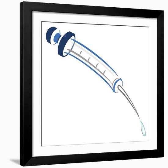 Medicine: syringe illustration-Neale Osborne-Framed Giclee Print