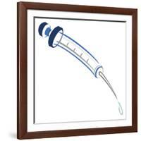 Medicine: syringe illustration-Neale Osborne-Framed Giclee Print