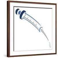 Medicine: syringe illustration-Neale Osborne-Framed Giclee Print