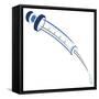 Medicine: syringe illustration-Neale Osborne-Framed Stretched Canvas