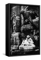 Medicis Fountain, Jardins de Luxembourg, Paris-Simon Marsden-Framed Stretched Canvas