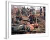 Medics Treat Wounded-Associated Press-Framed Photographic Print