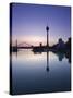 Medienhafen and Rhein Tower, Dusseldorf, Rhineland-Westphalia, Germany-Walter Bibikow-Stretched Canvas