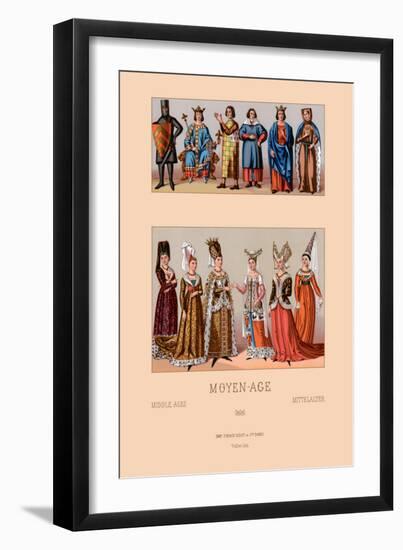 Medieval Aristocracy-Racinet-Framed Art Print
