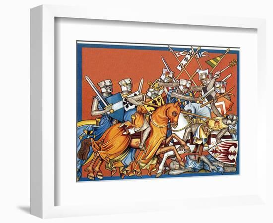 Medieval Battle-Escott-Framed Giclee Print