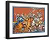 Medieval Battle-Escott-Framed Giclee Print