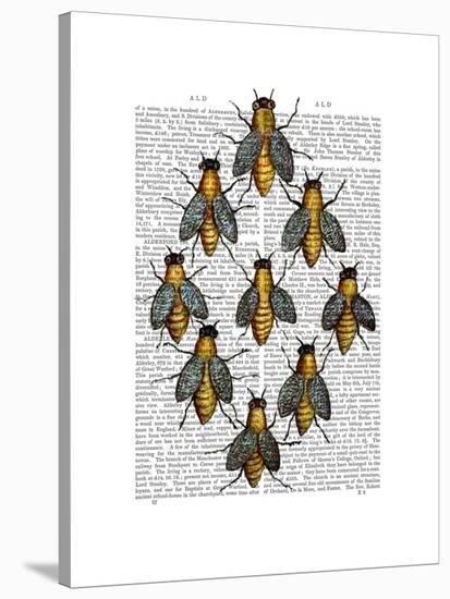 Medieval Bees-Fab Funky-Stretched Canvas
