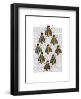 Medieval Bees-Fab Funky-Framed Art Print