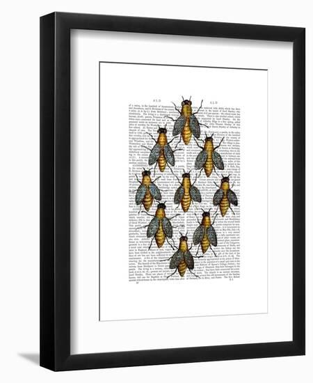 Medieval Bees-Fab Funky-Framed Art Print