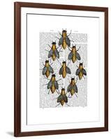 Medieval Bees-Fab Funky-Framed Art Print