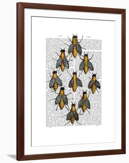 Medieval Bees-Fab Funky-Framed Art Print