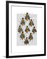 Medieval Bees-Fab Funky-Framed Art Print