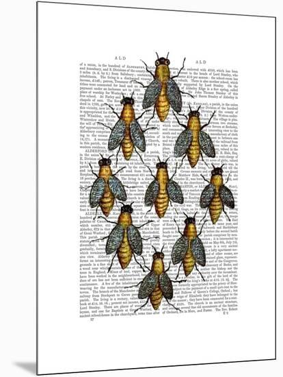 Medieval Bees-Fab Funky-Mounted Art Print