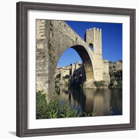 Medieval Bridge, Besalu, Catalunya (Costa Brava), Spain-Stuart Black-Framed Photographic Print