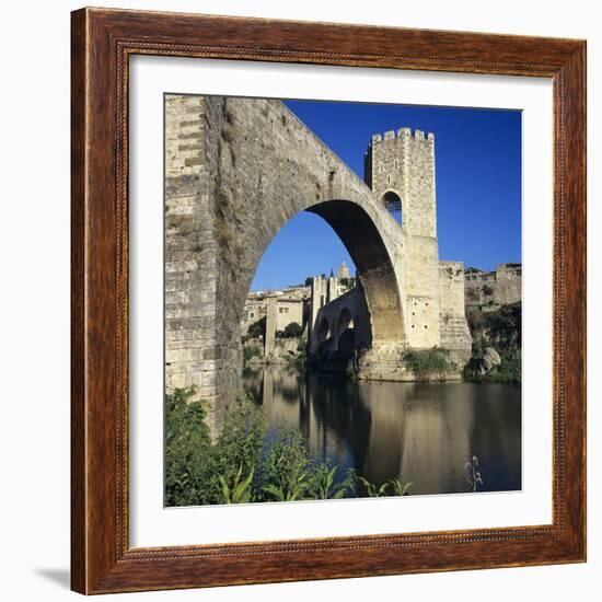 Medieval Bridge, Besalu, Catalunya (Costa Brava), Spain-Stuart Black-Framed Photographic Print