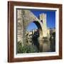 Medieval Bridge, Besalu, Catalunya (Costa Brava), Spain-Stuart Black-Framed Photographic Print