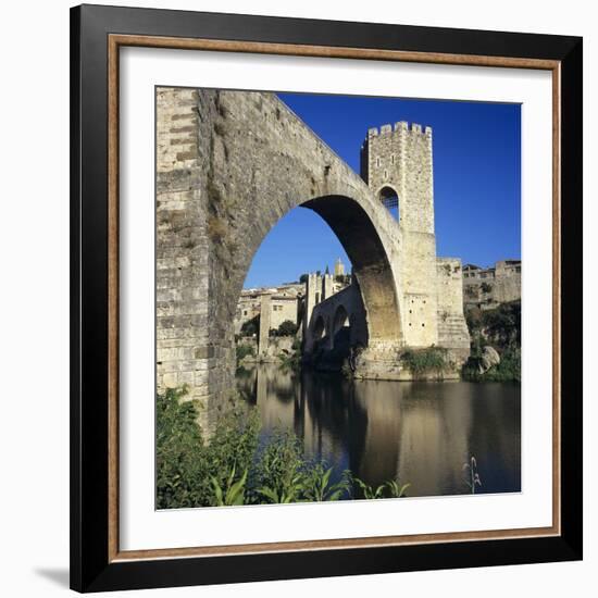 Medieval Bridge, Besalu, Catalunya (Costa Brava), Spain-Stuart Black-Framed Photographic Print