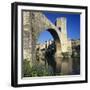 Medieval Bridge, Besalu, Catalunya (Costa Brava), Spain-Stuart Black-Framed Photographic Print