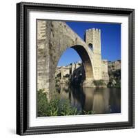 Medieval Bridge, Besalu, Catalunya (Costa Brava), Spain-Stuart Black-Framed Photographic Print