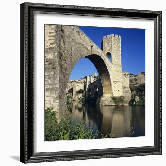 Medieval Bridge, Besalu, Catalunya (Costa Brava), Spain-Stuart Black-Framed Photographic Print