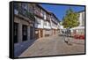 Medieval Buildings in the Santiago Square, also known as Sao Tiago or Sao Thiago, in the Historical-StockPhotosArt-Framed Stretched Canvas