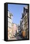 Medieval Buildings on Mainzer Street Viewed from the Market Square, Marburg, Hesse, Germany, Europe-Nick Upton-Framed Stretched Canvas