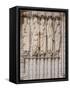 Medieval Carvings of Old Testament Figures, North Porch, Chartres Cathedral, UNESCO World Heritage-Nick Servian-Framed Stretched Canvas