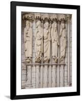 Medieval Carvings of Old Testament Figures, North Porch, Chartres Cathedral, UNESCO World Heritage-Nick Servian-Framed Photographic Print