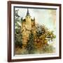 Medieval Castle Alcazar, Segovia,Spain- Picture In Painting Style-Maugli-l-Framed Art Print