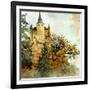 Medieval Castle Alcazar, Segovia,Spain- Picture In Painting Style-Maugli-l-Framed Art Print