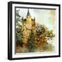 Medieval Castle Alcazar, Segovia,Spain- Picture In Painting Style-Maugli-l-Framed Art Print