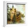 Medieval Castle Alcazar, Segovia,Spain- Picture In Painting Style-Maugli-l-Framed Art Print