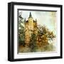 Medieval Castle Alcazar, Segovia,Spain- Picture In Painting Style-Maugli-l-Framed Art Print