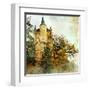 Medieval Castle Alcazar, Segovia,Spain- Picture In Painting Style-Maugli-l-Framed Art Print