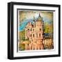 Medieval Castle - Artwork In Painting Style (From My Castles Collection)-Maugli-l-Framed Art Print