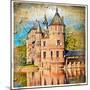 Medieval Castle - Artwork In Painting Style (From My Castles Collection)-Maugli-l-Mounted Art Print