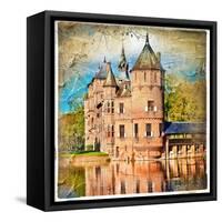 Medieval Castle - Artwork In Painting Style (From My Castles Collection)-Maugli-l-Framed Stretched Canvas