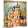 Medieval Castle - Artwork In Painting Style (From My Castles Collection)-Maugli-l-Mounted Art Print