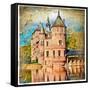 Medieval Castle - Artwork In Painting Style (From My Castles Collection)-Maugli-l-Framed Stretched Canvas