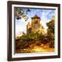 Medieval Castle In Germany - Artwork In Painting Style-Maugli-l-Framed Art Print