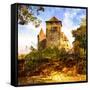 Medieval Castle In Germany - Artwork In Painting Style-Maugli-l-Framed Stretched Canvas