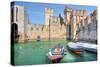 Medieval Castle on Lake Garda in Sirmione, Northern Italy.-rglinsky-Stretched Canvas